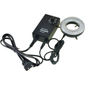 UNITED SCOPE LLC. LED-64-ZK AmScope LED-64-ZK 64-LED Microscope LED Ring Light with Adapter image.