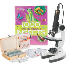 UNITED SCOPE LLC. M40-BKI-PSI AmScope Premium 85+pc 120X-1200X Microscope, Camera Kit, Software & Deluxe Insect Exploration Kit image.