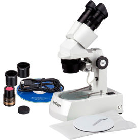 UNITED SCOPE LLC. SE306-AZ-E2 AmScope SE306-AZ-E2 20X-80X Binocular Stereo Dissecting Microscope with 2MP USB Camera image.