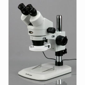 UNITED SCOPE LLC. SM-1BN-64S AmScope SM-1BN-64S 7X-45X Inspection Zoom Stereo Microscope with 64-LED Ring Light image.