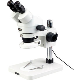 UNITED SCOPE LLC. SM-1BS-64S AmScope SM-1BS-64S 7X-45X Inspection Dissecting Zoom Stereo Microscope with 64-LED Light image.