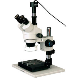 UNITED SCOPE LLC. SM-1TZ-FRL-GT-9M AmScope SM-1TZ-FRL-GT-9M 3.5X-90X Inspection Zoom Microscope with 9MP Digital Camera image.