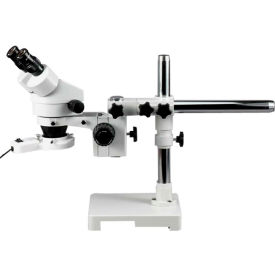 UNITED SCOPE LLC. SM-3BZ-FRL AmScope SM-3BZ-FRL 3.5X-90X Stereo Zoom Boom Microscope with Fluorescent Ring Light image.