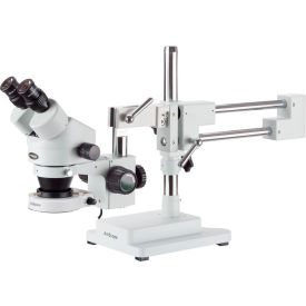 UNITED SCOPE LLC. SM-4B-80S AmScope SM-4B-80S 7X-45X Binocular Stereo Zoom Microscope with 80-LED Light & Double-Arm Stand image.