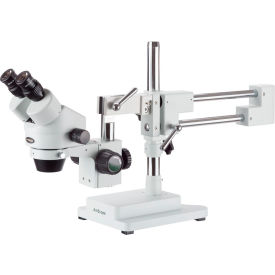 UNITED SCOPE LLC. SM-4B AmScope SM-4B 7X-45X Binocular Stereo Zoom Microscope on Double Arm Boom Stand image.
