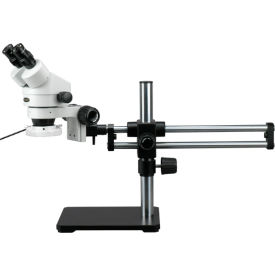 UNITED SCOPE LLC. SM-5BZ-144S AmScope SM-5BZ-144S 3.5X-90X Binocular Stereo Microscope on Ball Bearing Stand with 144-LED Light image.