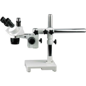 UNITED SCOPE LLC. SW-3T13x AmScope SW-3T13X 5X-10X-15X-30X Trinocular Stereo Microscope on Single-Arm Boom Stand image.