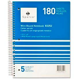 Sparco 5-Subject Notebook, 8