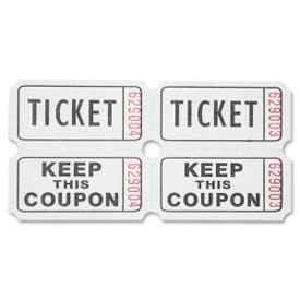 Sparco Products SPR99210 Sparco™ Double Roll Ticket, White, 2000/Roll image.