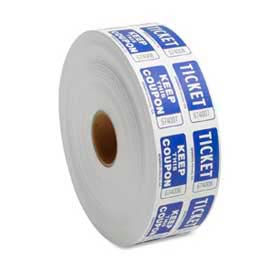 Sparco Products SPR99230 Sparco™ Double Ticket Roll, Blue, 2000/Roll image.