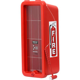 CATO INC. 10551-H Cato Chief Plastic Fire Extinguisher Cabinet, Fits 5 Lbs. Extinguisher, Red image.