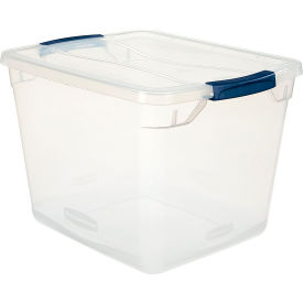 United Solutions RMCC300014 Rubbermaid® Cleverstore™ Clear Latching Storage Tote w/Lid 30 Quart 16-7/8x13-3/8x11-1/2 image.