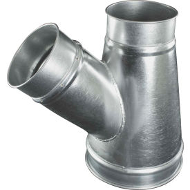US DUCT INC RBL06R06R06R45.G18 US Duct Clamp Together Standard Branch, 45 ° 6-6-6, 6" Diameter, Galvanized, 18 Gauge image.