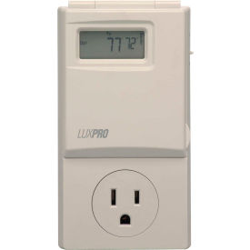 LUX PRODUCTS CORPORATION PSP300 LUX Line Voltage Programmable Outlet Thermostat PSP300 For Window Air Conditioners and Heaters 120V image.