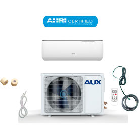 AUX USA-116988 ASW-H12U3/JIR1D1-US-C AUX Ductless Mini Split Air Conditioner w/ Heat Pump, Wifi Enabled, 12000 BTU, 1 Ton, 12ft Lineset image.