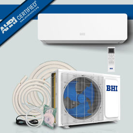 BHI SmartAir Ductless Mini Split AC & Heater 18000 BTU 18 SEER 230V 25' Installation White