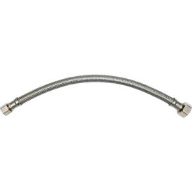 ROBINSON TECH INTERNATIONAL NEW JERSEY SL123 THEWORKS® SS Faucet Supply line - 3/8" OD x 1/2" FIP x 20" image.
