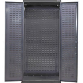 Global Industrial Configurable Electronic Locking Bin & Shelf Cabinet 36"W x 24"D x 78"H Gray 