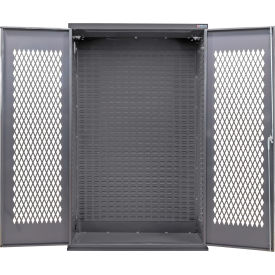 Global Industrial Configurable Ventilated Bin & Shelf Cabinet 48"W x 24"D x 78"H Gray 