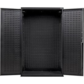 Global Industrial Configurable Electronic Locking Charging Cabinet 48"W x 24"D x 78"H Black 