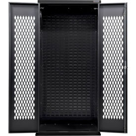 Global Industrial Configurable Ventilated Charging Cabinet 36"W x 24"D x 78"H Black 