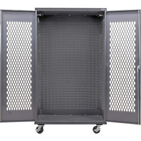 Global Industrial Configurable Ventilated Mobile Cabinet Powered 48"W x 24"D x 85"H 