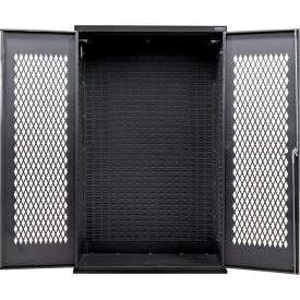 Global Industrial Configurable Ventilated Charging Cabinet 48"W x 24"D x 78"H Black 