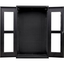 Global Industrial Configurable Clear-View Charging Cabinet 48"W x 24"D x 78"H Black 