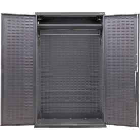 Global Industrial Configurable Electronic Locking Wardrobe Cabinet 48"W x 24"D x 78"H Gray 