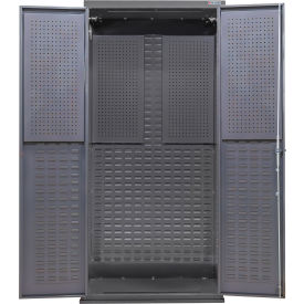 Global Industrial Configurable Pegboard Cabinet 36"W x 24"D x 78"H Gray 