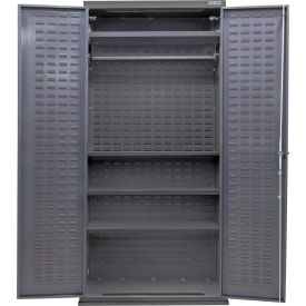 Global Industrial Configurable Wardrobe Cabinet 36"W x 24"D x 78"H Gray 4 Shelf 