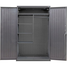 Global Industrial Configurable Combination Cabinet 48"W x 24"D x 78"H Gray 4 Shelf 