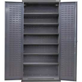 Global Industrial E-Lock Configurable Shelf Cabinet 36"W x 24"D x 78"H Gray 6 Shelf 
