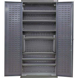 Global Industrial E-Locking Configurable Charging Cabinet 36"W x 24"D x 78"H 7 Shelves 