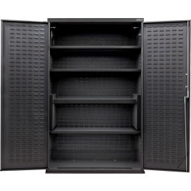 Global Industrial E-Locking Configurable Charging Cabinet 48"W x 24"D x 78"H Black 4 Shelf 
