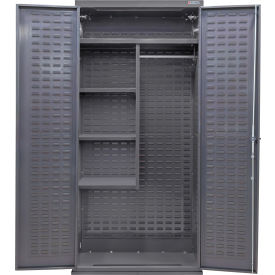Global Industrial E-Lock Configurable Combination Cabinet 36"W x 24"D x 78"H Gray 4 Shelf 