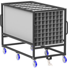 Valley Craft® Parts Cart Double Sided w/ 5" x 5" Pockets 800 lb. Cap. 84"L x 46"W x 67"H 