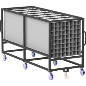 Valley Craft® Parts Cart Double Sided w/ 5" x 5" Pockets 1000 lb. Cap. 120"L x 46"W x 67"H 
