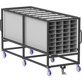 Valley Craft® Parts Cart Double Sided w/ 5" x 10" Pockets 1000 lb. Cap. 120"L x 46"W x 67"H 