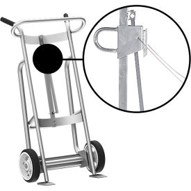 Valley Craft Hand Truck For Steel/Plastic/Fiber Drums, Solid Rubber Wheels, Silver view 2