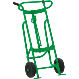 2-Wheel Hand Truck For 30/55 Gallon Steel Drums, 1000 lb. Capacity, Green view 2