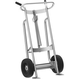 Valley Craft® 2-Wheel Aluminum Drum Truck with Brakes Pneumatic Wheels 1000 lb. Cap.