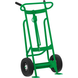 Valley Craft® 2-Wheel Steel Drum Truck w/ Brakes Pneumatic Wheels 1000 lb. Cap.