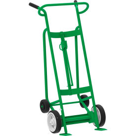 4-Wheel Steel Drum Truck, Solid Rubber Wheels, 1000 lb Capacity view 2