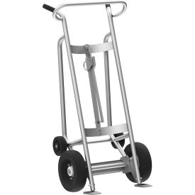 4-Wheel Aluminum Drum Truck with Brakes, Pneumatic Wheels, 1000 lb. Cap. view 2