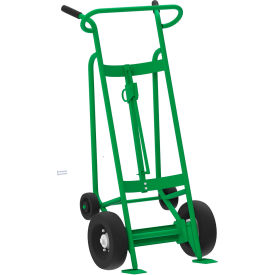 4-Wheel Steel Drum Truck w/ Brakes, Pneumatic Wheels, 1000 lb. Cap. view 2