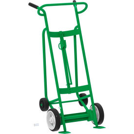 Valley Craft® EZY-Rol™ F83450A6 4-Wheel Steel Drum Truck - Brakes - Rubber Wheels