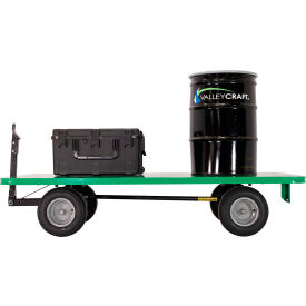 Valley Craft® Trailer Pneumatic Wheels Ring & Pintle 96"L x 48"W Deck Green