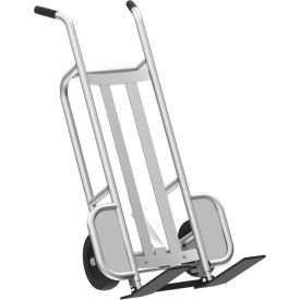 Aluminum Mini Pallet Truck w/ Mold on Rubber Wheels, 1000 lb Cap, Silver view 2