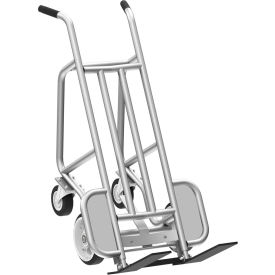 Valley Craft 4 Wheel Pallet Hand Truck with Solid & Rubber Swivel Wheels, 1000 lb. Cap, Silver view 2